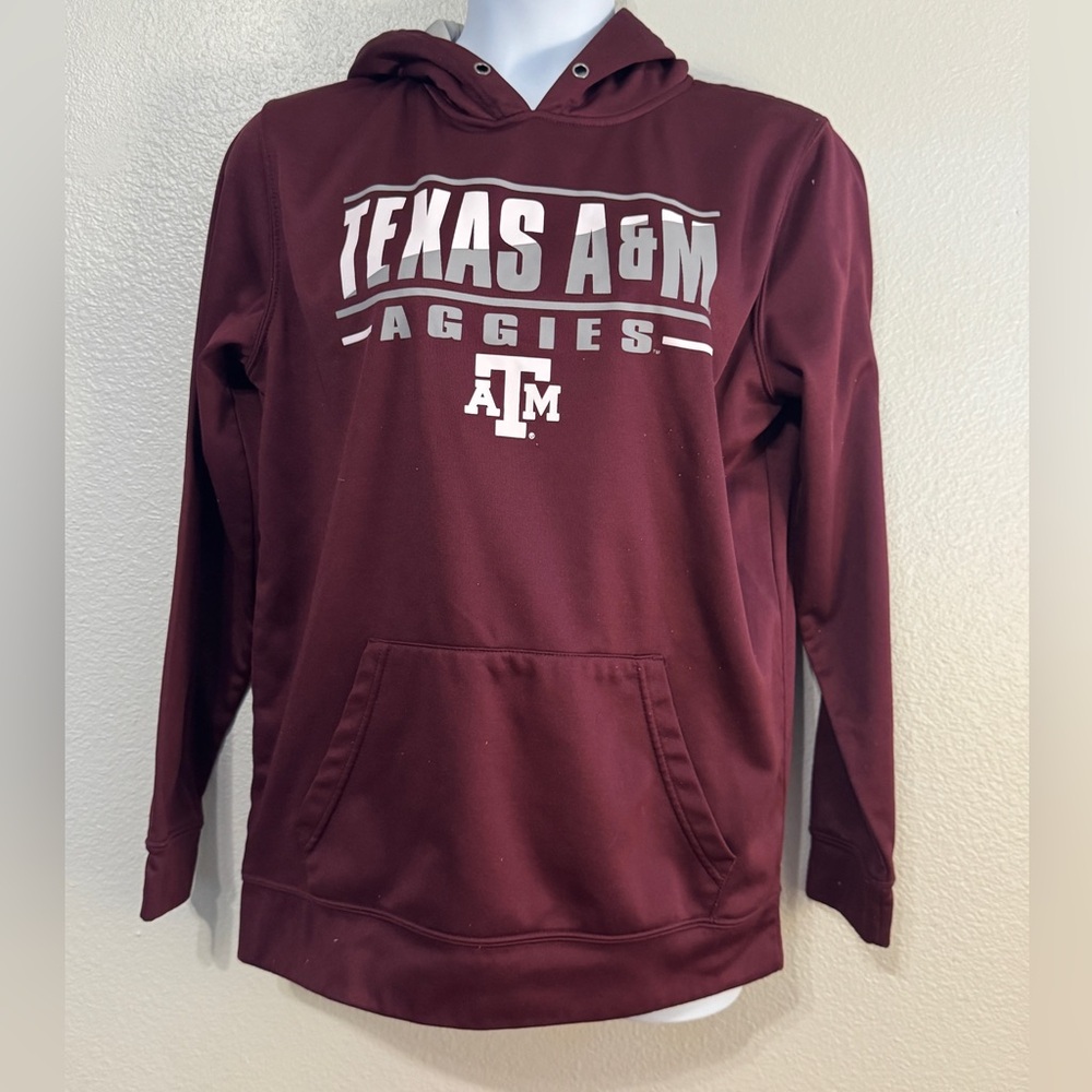 Texas A&M Aggies Maroon Hoodie Sweatshirt Size L Stadium Athletics